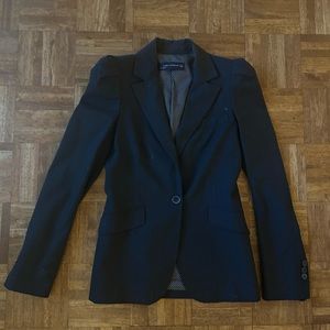 Dark charcoal grey blazer. Zara size XS. Puff shoulder.